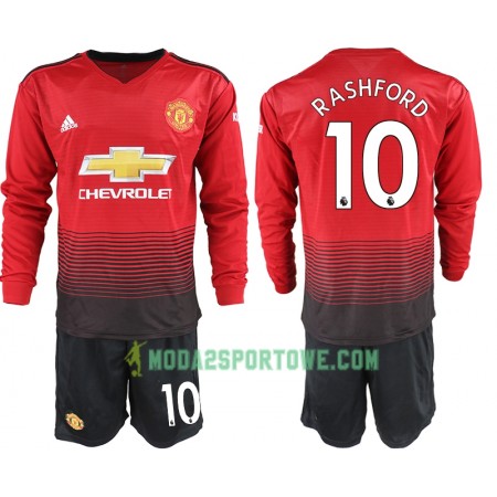 Koszulka Manchester United RASHFORD 10 Dziecięcy Domowe Stroje Piłkarskie 2018/19 Długi Rękaw